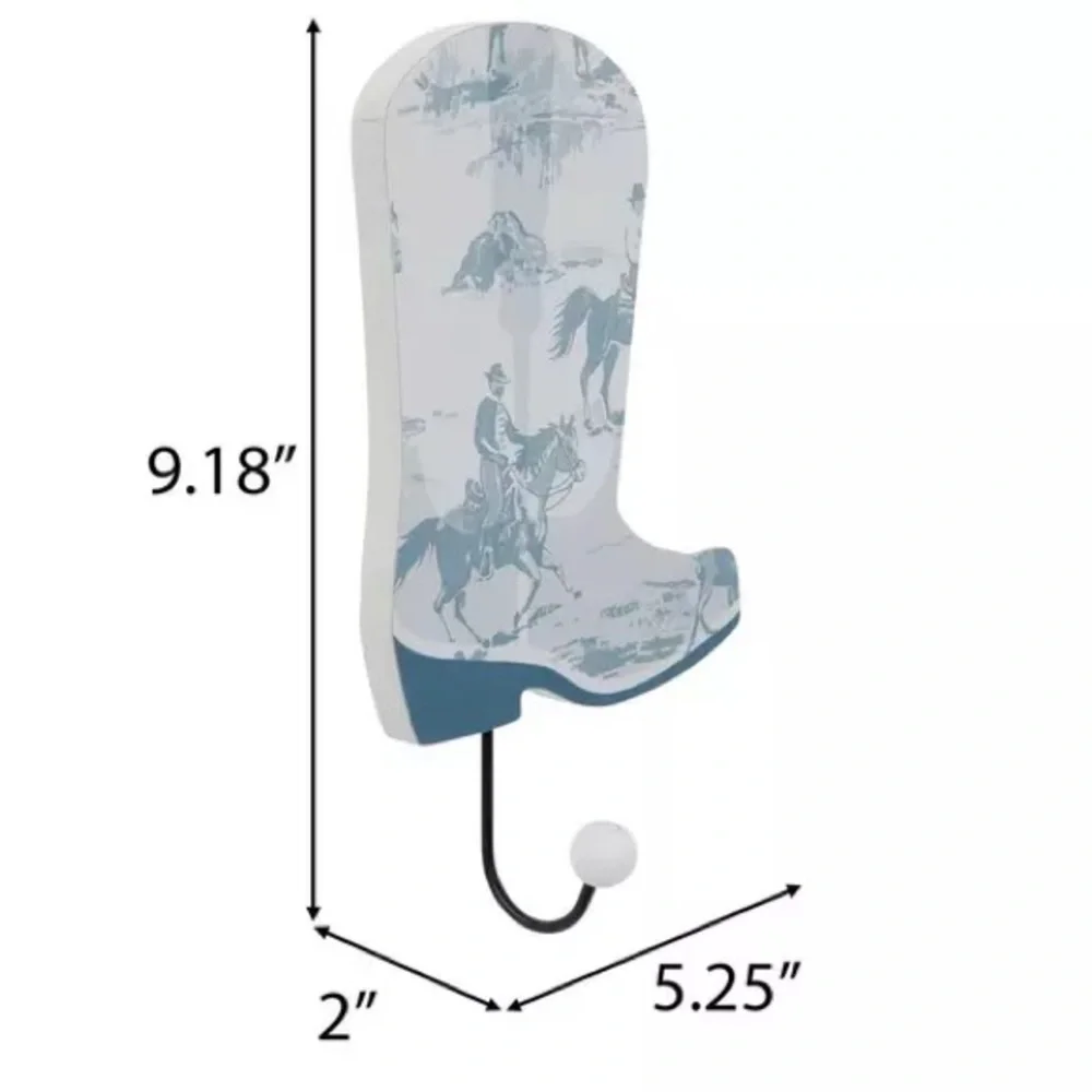 (2) Cowboy Boot Wood Wall Hook